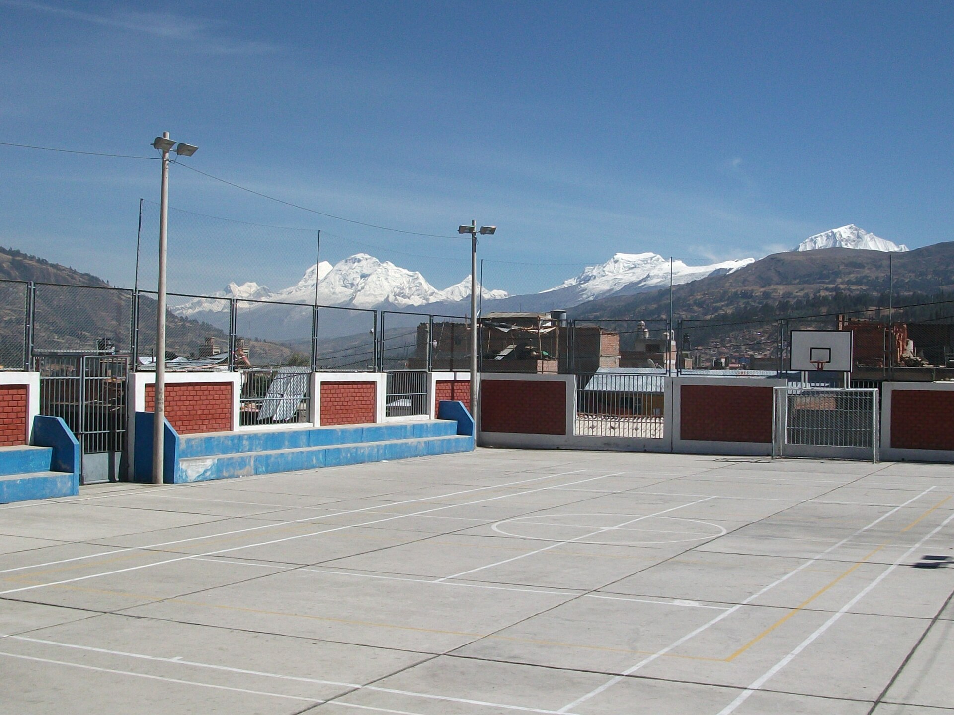 Snow-capped peaks of the Cordillera Blanca near Huaraz, Peru