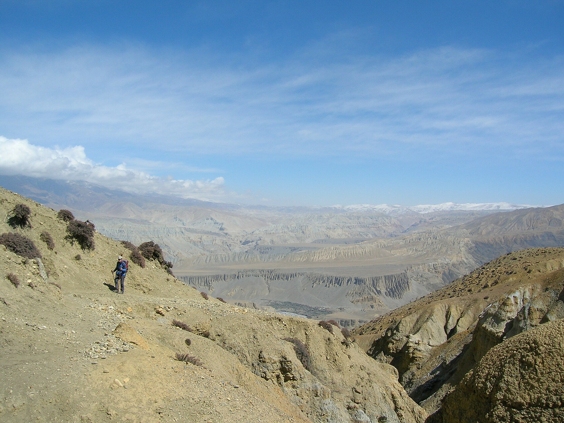 The arid trans-Himalayan landscape of Mustang