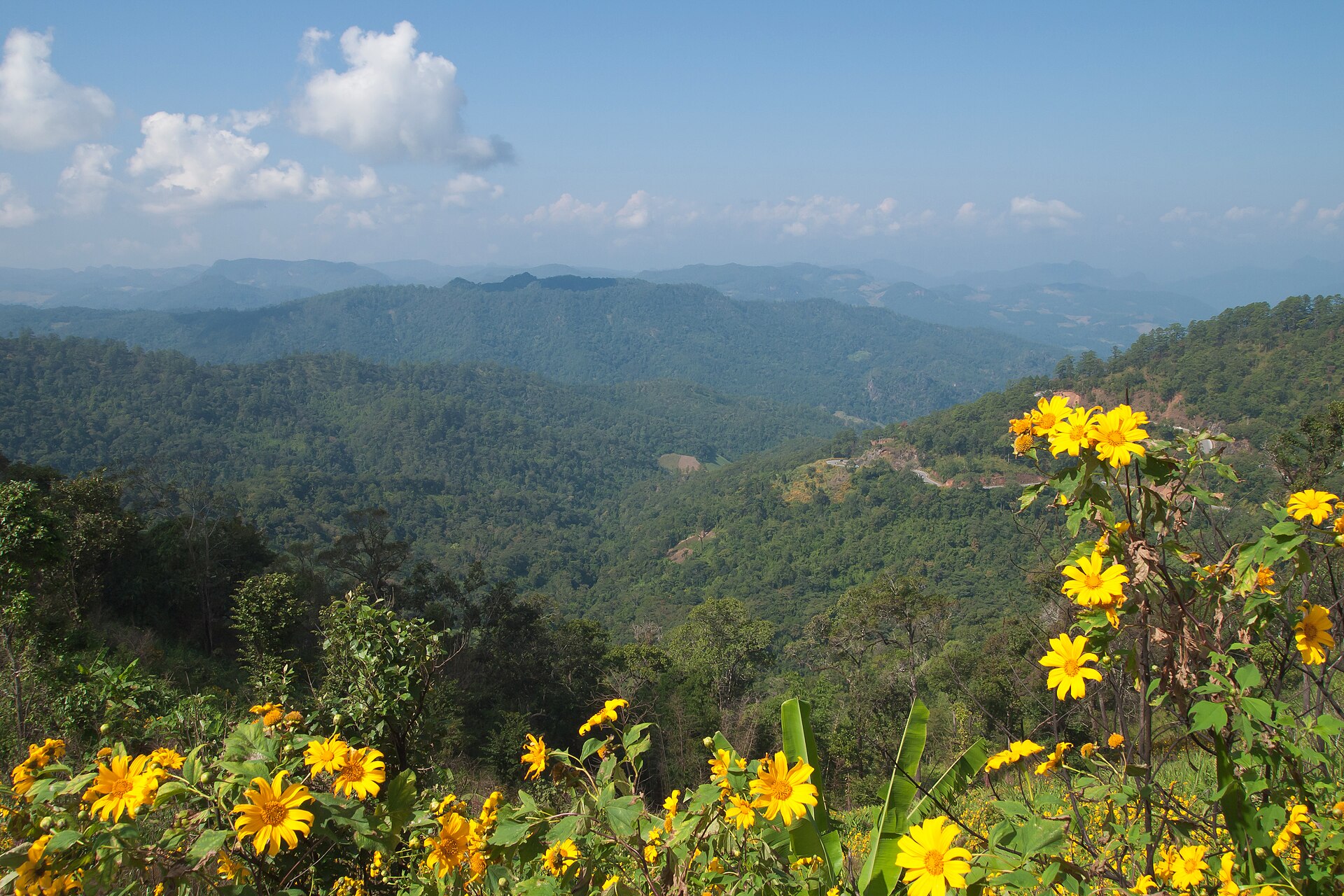 Mountain landscape of northern Thailand near Chiang Mai