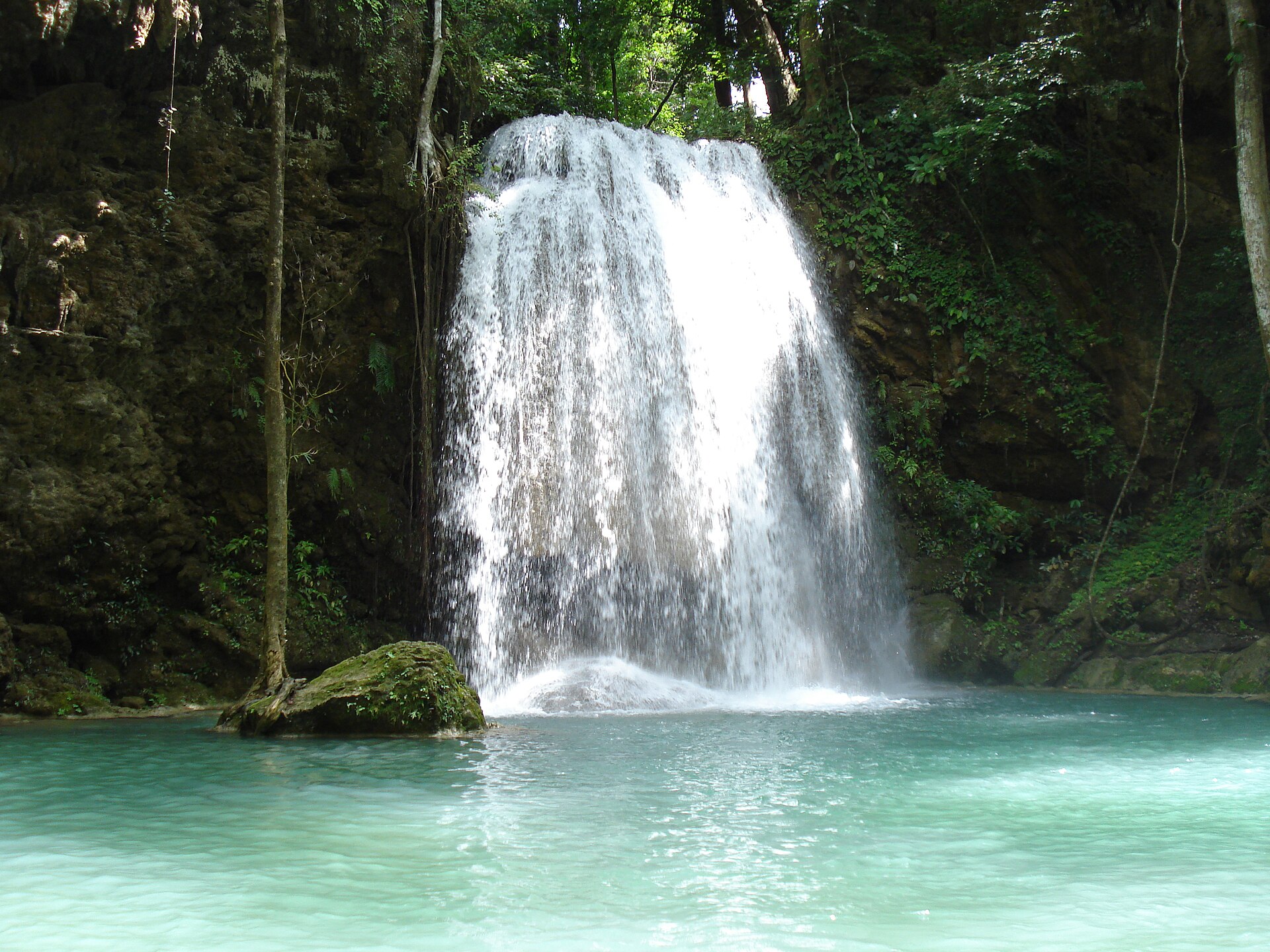 The emerald tiers of Erawan Falls