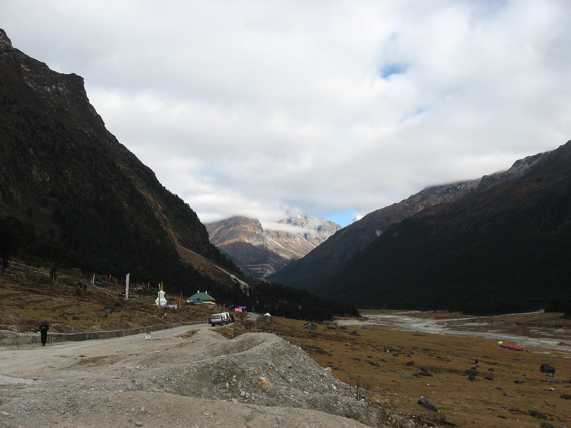 A high-altitude valley in North Sikkim near the Green Lake trek region