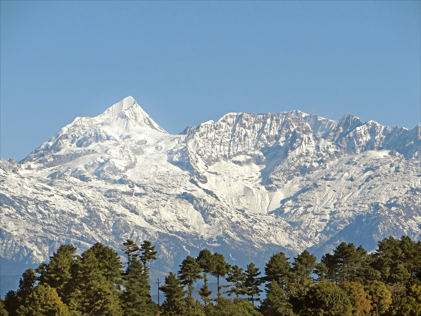 Langtang Valley framed by Himalayan peaks