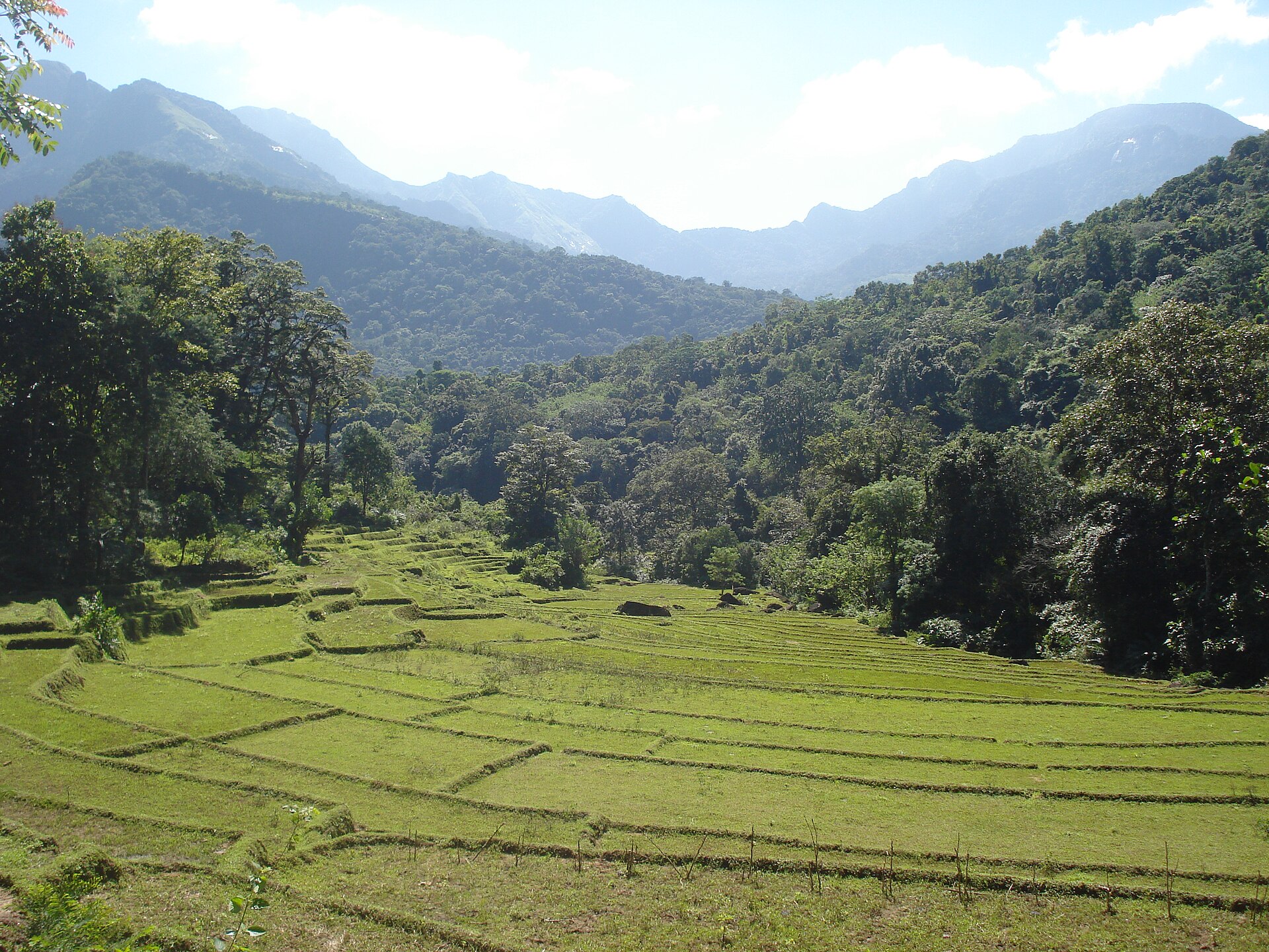 Meemure village in the interior of the Knuckles Range, Sri Lanka