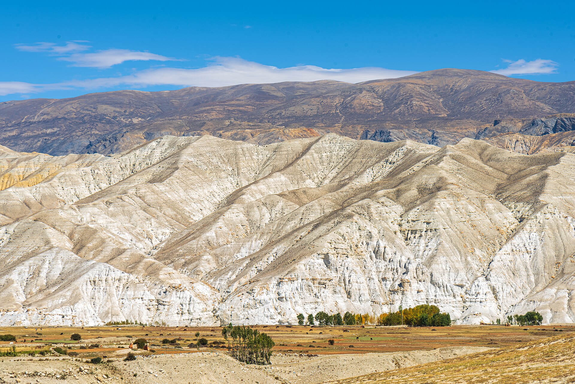 The high-desert landscape of Upper Mustang near Lo Manthang